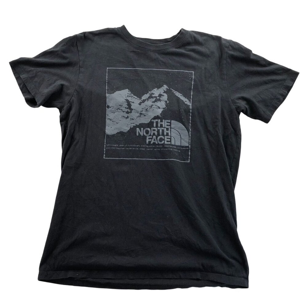 The North Face Mens T-Shirt Medium Short Sleeve Black Casual Graphic Tee Classic